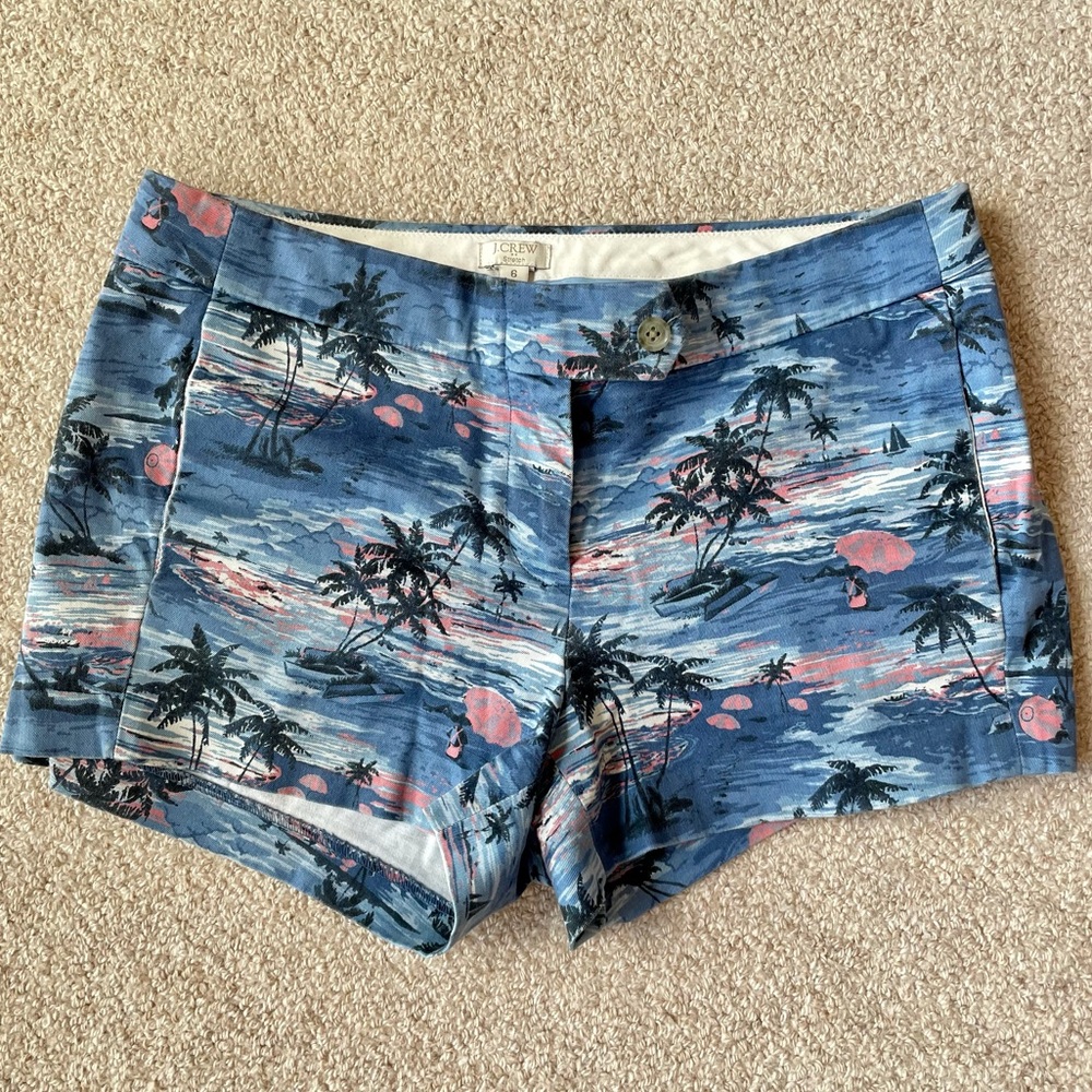 JCrew shorts in a classy, fun Hawaiian print